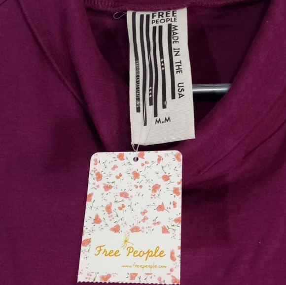 🦃 Free People: 90210 Muscle Tank top  deep fuschia size M *NWT* - Picture 6 of 8